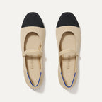 The Square Mary Jane - Cream Captoe
