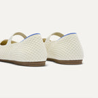 The Kids Mary Jane - White Open-Knit