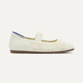 The Kids Mary Jane - White Open-Knit