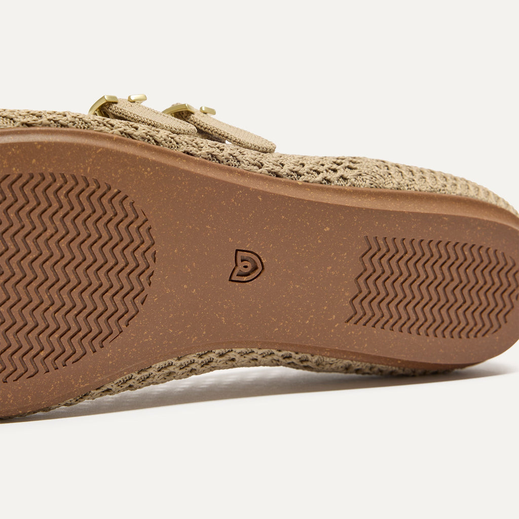The Double Buckle Mary Jane - Dune Mesh