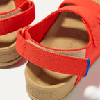 The Kids Double Strap Sandal - Firetruck Red
