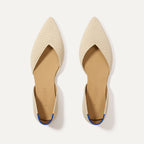 The D'Orsay Point - Conch Raffia-Knit