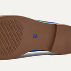 The Penny Loafer - Blue Raffia-Knit