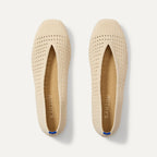 The Max Square Ballerina - Off White Mesh