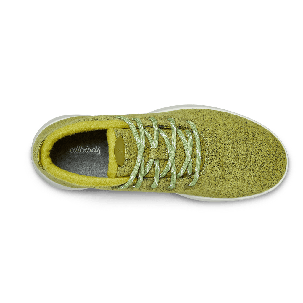 Women's Wool Runner-up Mizzles - Hazy Lime (Natural White Sole)