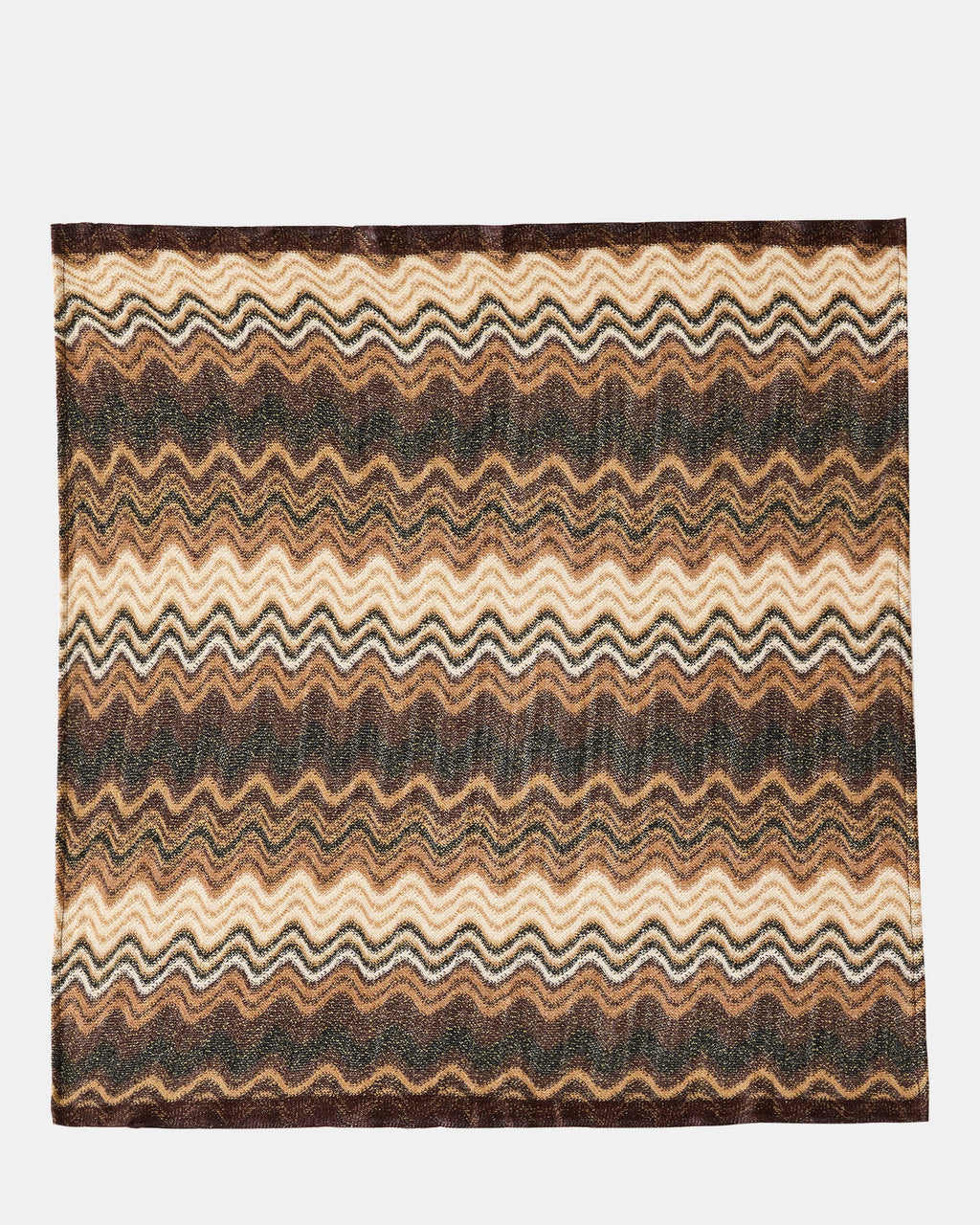 WAVY SHIMMER SQUARE SCARF NEUTRAL