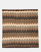 WAVY SHIMMER SQUARE SCARF NEUTRAL