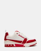 SKATER RED/WHITE RHINESTONES