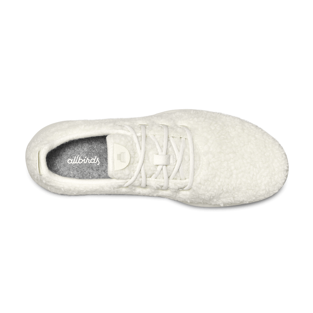 Men's Wool Runner Fluffs - Natural White (White Sole)